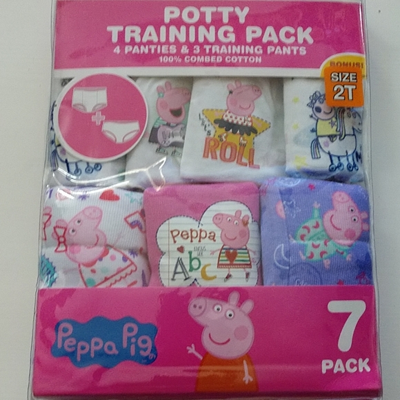 Handcraft Accessories Peppa Pig 7 Pack Training Pants Panties Nwt